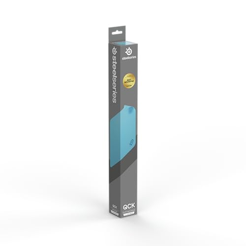 SteelSeries QcK + Aqua Großes Gaming-Mauspad mit rutschfester Gummibasis, 45cm x 40cm x 0.2cm, Groß (Produktcode: 63462)