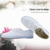 Double Star Unisex Witte Low-Top Canvas Schoenen - Casual Platte Sneakers voor Dames, Heren en Studenten, Ideaal om mee te hardlopen.
