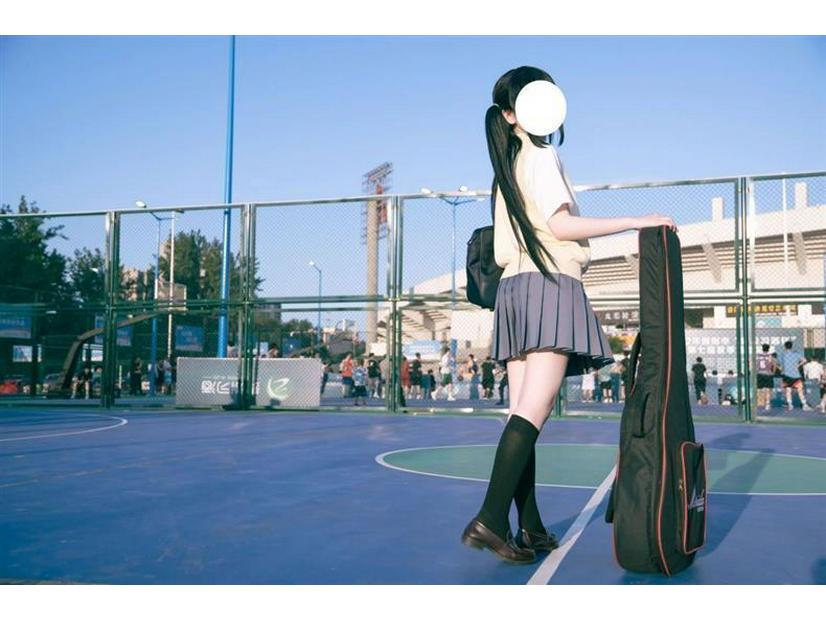 Azusa Nakano Mio Cosplay JK Uniform Set: Campus Style Knit Dress & Skirt