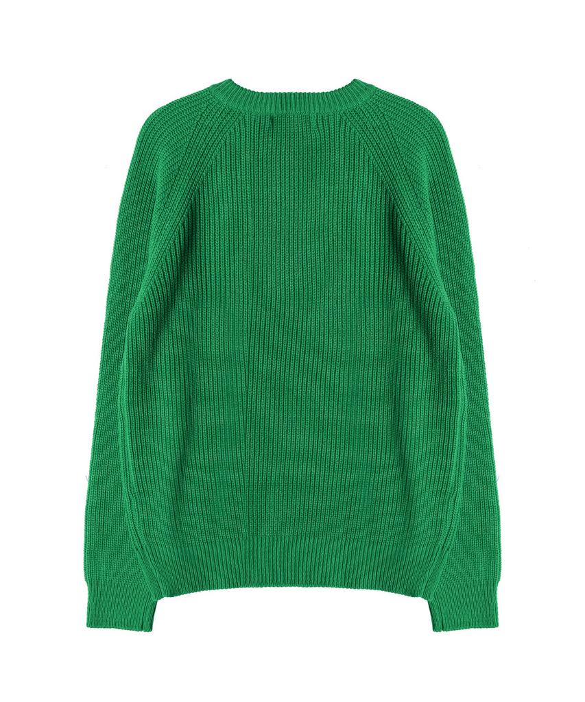 NODU Washable Daily Hazzi Raglan Knit [Green]
