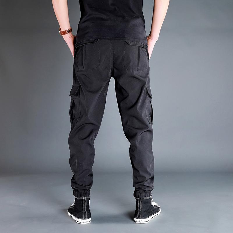 Men's Loose Cuff Overalls: Trendy Harem Jogging Pants with Large Pockets for Spring & Summer, Available in Large Sizes