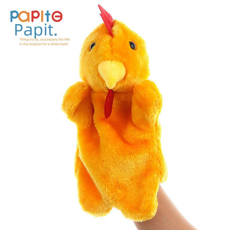 Animal Plush Chicken Hand Puppet Toy With Pp Cotton Filling For Kids Playtime