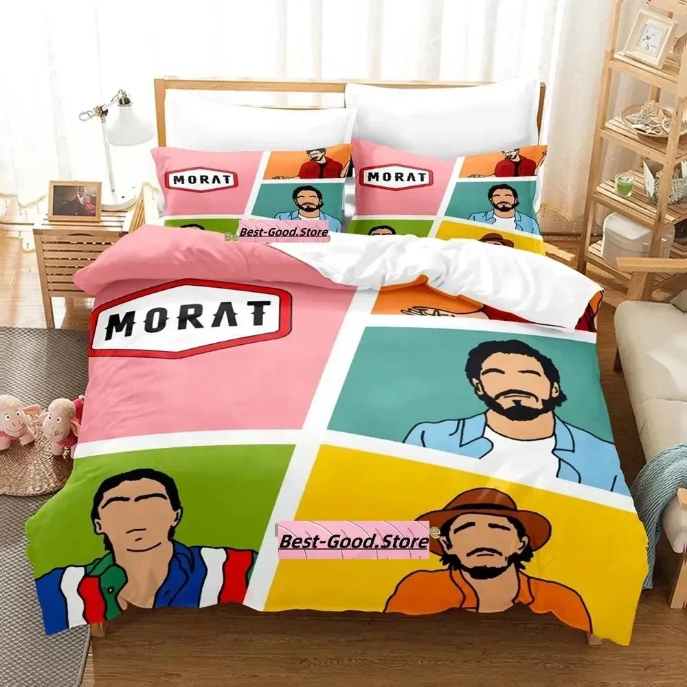 Morat Beding Set Single Twin Printed Bed Linen Set With Pilowcase Bed Soft Duvet Cover Soft Single Double Ful Quen Super King-Sized Dimensionsd