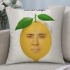 Actor Nicolas Cage Cushion Cover Cushion Covers Natural Linen Breathable Sofa Bedroom Decor Pillowcase