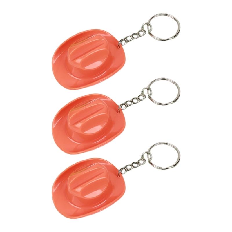 Practical ABS Plastic Cowboy Hat Shaped Bottle Opener Keychain Perfect for Camping Backpacking and Daily Use