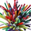 100pcs Plush Tinsel Stem Anvil Wire Craft Pipe Toys Chenille Stems Plush Wired Twist Sticks  Decor