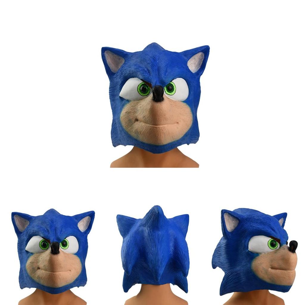 Sonic Hedgehog Mask Realistic And Breathable Halloween Party Prop
