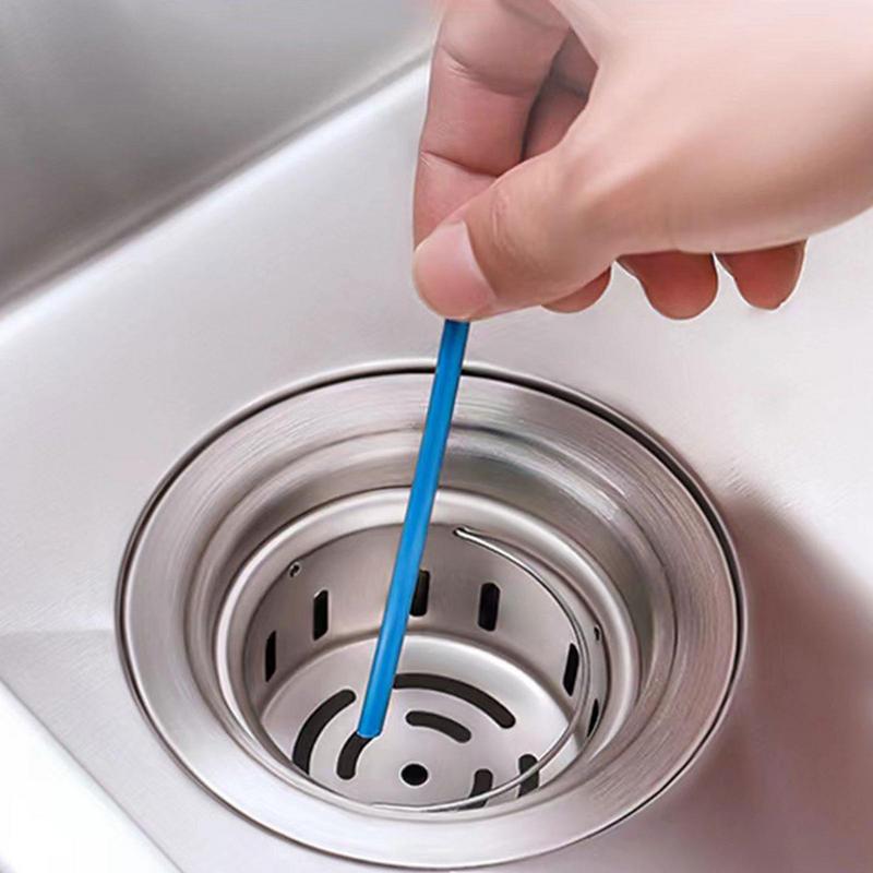 14 Pcs 20cm Solid Sani Sticks Oil Decontamination Kitchen Toilet Bathtub Drain Cleaner Sewer Pipe Eliminate Odor Clog Clean Rod