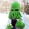 Tentacle Octopus Cotton Hat Crazy Party Squid Hat Balaclava Hat Winter Warm Hat Knitted Octopus Hat Unique Cosplay Prop
