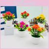 Artificial Bonsai Rose Potted Plant For Office Desk And Gift For Flower Lovers