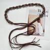 Ethnic Style Metal Ring Splicing Fringed Niche Design Belt Waist Accessories Women's Matching Dress Waist Rope