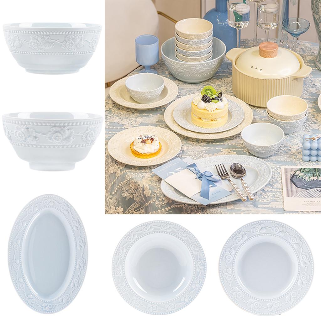 Stylish Dinner Plates Food Grade Decorative For Household