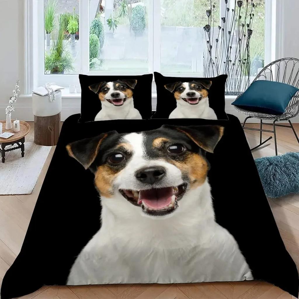 Comforter Cute Dog Single Twin Queen For Girl Teen Boys Pet Dog Theme Bedding Set Polyester Kawaii Animal Comforter