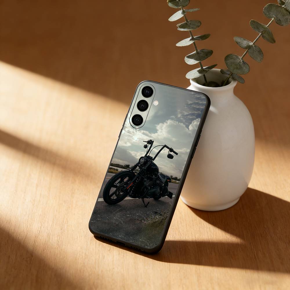 Iron 883 Motorrad Handyhülle für Samsung Galaxy A20, 21s, 22, 31, 32, 52, 53, 72, 73, 80, 91 Weiche Schwarze Hülle