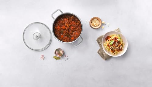 ZWILLING Pouristic Stockpot, 16cm, Deep, Double-Handled, Stainless Steel, Triple-Layered Bottom, Induction Compatible, 1.8L [Official Japanese Product