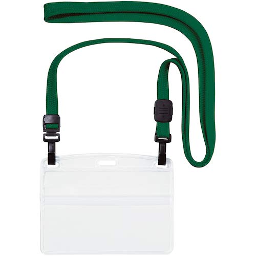 Open Industrial Hanging Name Tags, Anti-Flip, 10-Count, Green, NL-1-GN