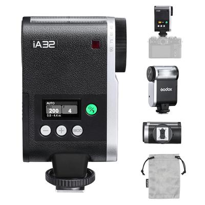 Flash de Cámara Godox iA32 Autorizado iA 32 Flash 8 Salidas iA32 Estroboscópico Compatible con Cámaras Canon Fujifilm Nikon Panasonic Olympus Sony [Distribuidor GODOX]