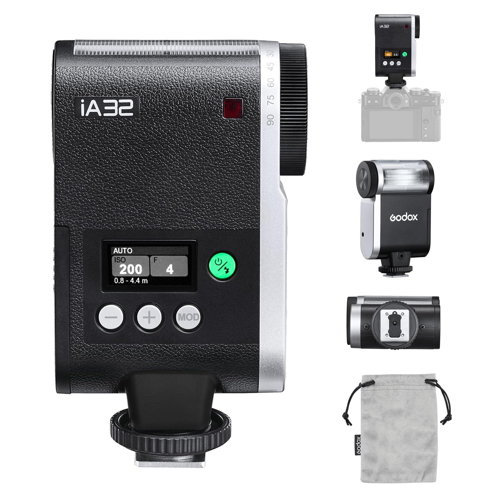 

Авторизованная вспышка Godox iA32 для камеры iA 32 Flash 8 Output iA32 Strobe, совместимая с камерами Canon, Fujifilm, Nikon, Panasonic, Olympus, Sony [дилер GODOX]