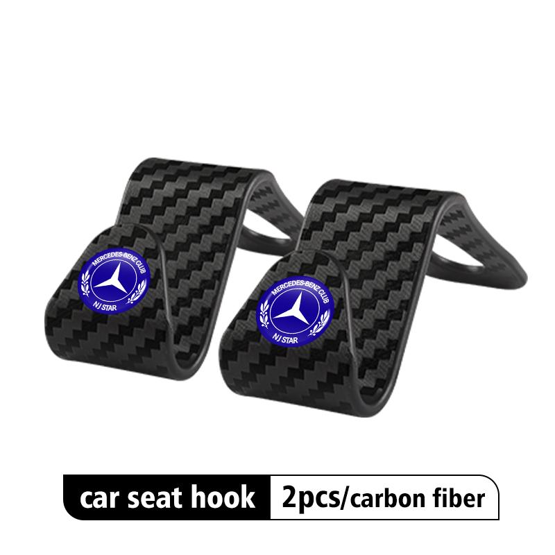 FA034pcs Car Rear Seat Hook Storage Hanger Organizer Accessories For Mercedes Benz W202 W212 W126 W140 W168 W177 CLS GLE GLC GLS CLA