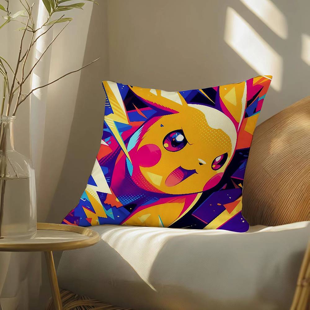 Pokemon Adventure Partners Anime Plush Pillow Cover Soft Short Plush Cushion Cover For Sofa Bedroom Home Decor Gift