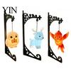 Relaxed Reading Light for Den Hanging Magic Owl Bird Deer Bookend Lamp, Gothic Metal Bookshelf Light, Portable Cordless Ghost Vintage Library