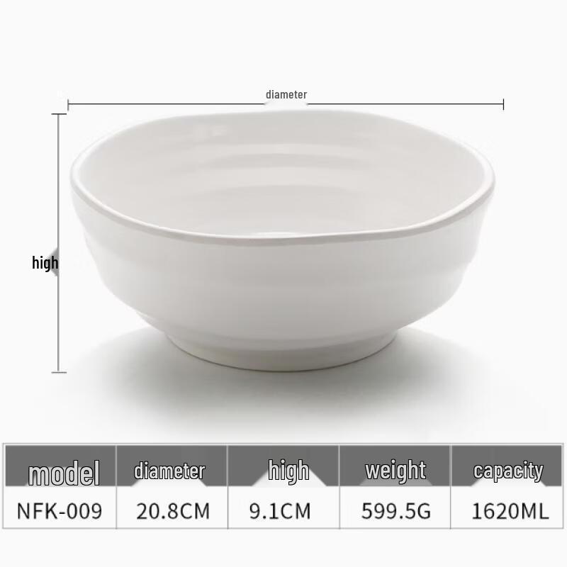 Japanese Style Melamine Noodle and Soup Bowl