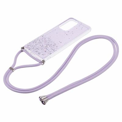 AW Series For Samsung Galaxy A52 4G/A52s 5G/A52 5G Case Sparkle Epoxy TPU Phone Cover with Lanyard