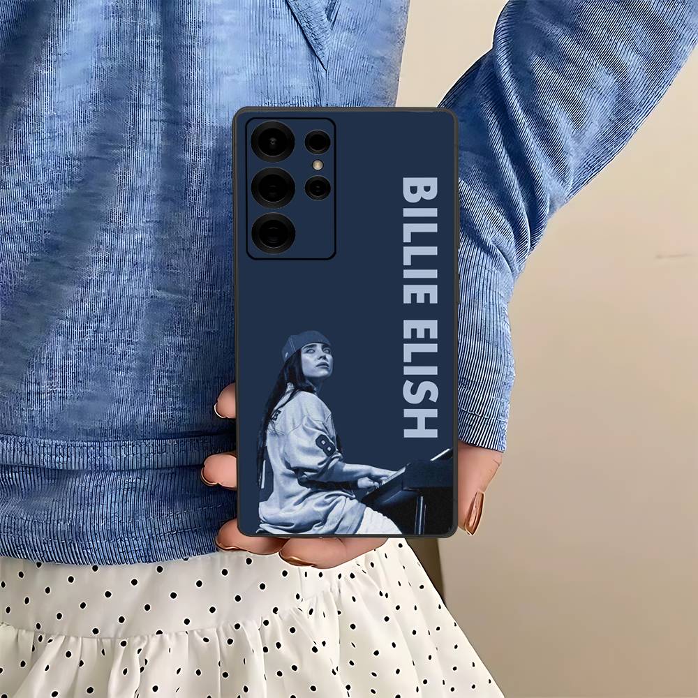 B-Billie E-Eilishes Phone Case For Samsung S 24 Fe 25 Ultra Plus 20 Lite 21 30 22 23 24 22 Ultra 5G Fundas