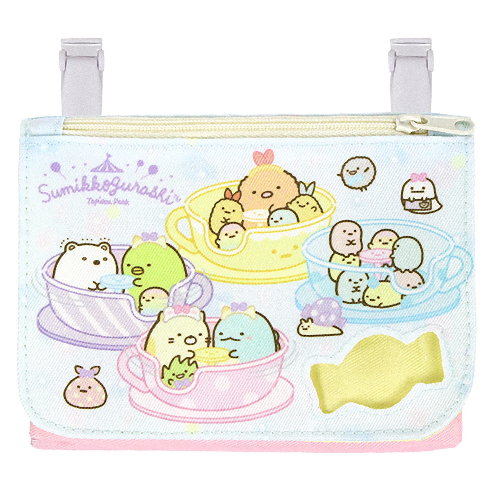 Сумка-пенал Takanami Create с прозрачным клапаном, Sumikkogurashi, Розовая [102116]