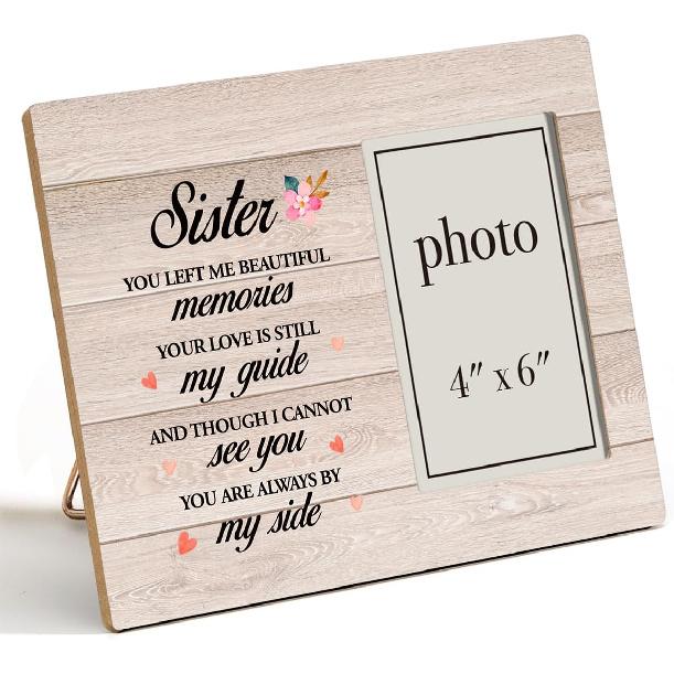 Pet Memorial Gifts - Wooden Photo Frame, Sympathy Gift for Loss of Dog or Cat (4x6 Inches)