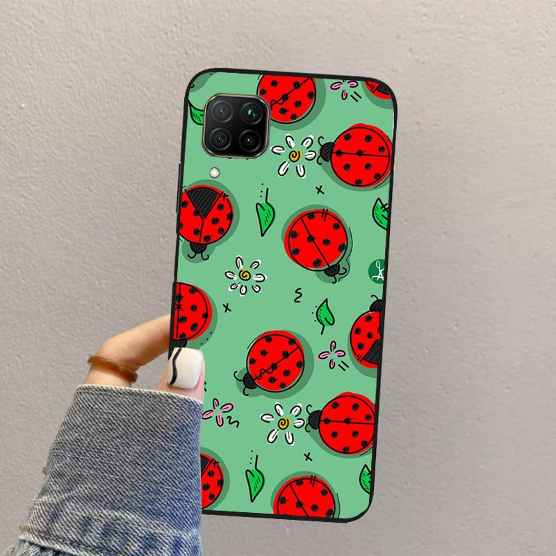 Ladybug Beetle For Huawei Nova Y70 Y90 Y60 Y73 Y72 Y61 Y91 12s 12i 11i 8i 9 10 SE P40 Lite P60 P30 Pro Case