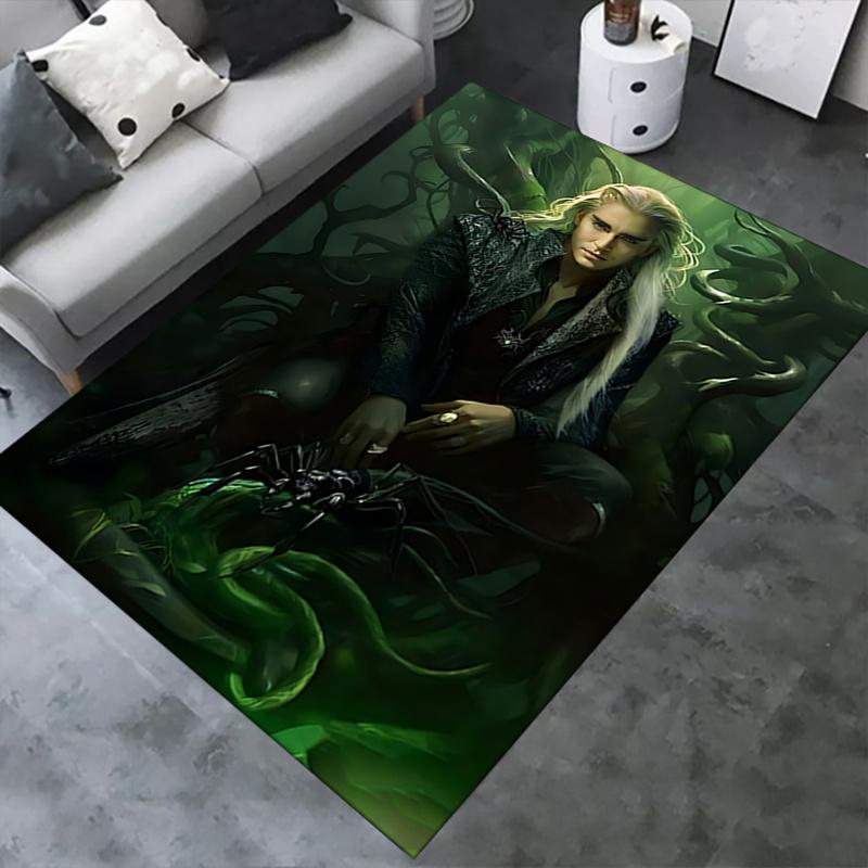 Spider King,Lord of the Rings Polyester Office Carpet Chair Mats, Home Decor Dormitory Floor Protector with Anti-Skid Backing, Large Area Co