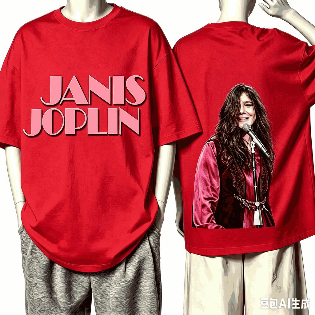 Janis Joplin For Fan Gift Tshirt Unisex Unisex Harajuku Oversized Unisex Short Sleeve Streetwear High Quality Couples High Quality