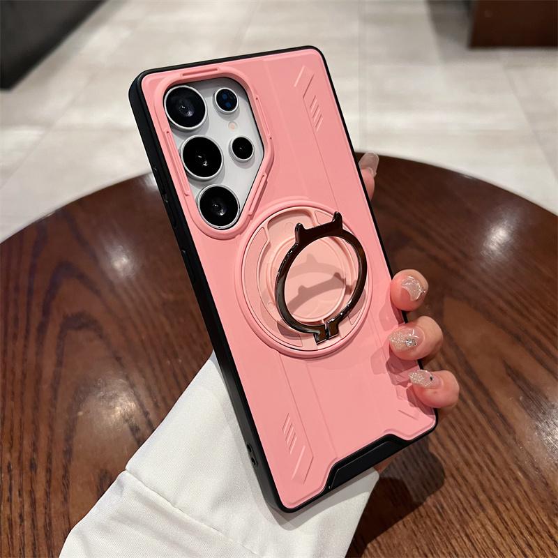 Stand Holder Magnetic Case For Samsung S26 S25 Edge S24 S23 FE Plus S22 S21 Ultra A14 A15 A36 A56 A16 A26 A06 A07 5G Hard Cover