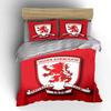 Middlesbrough FC Rotes Bettwäscheset Bettwäsche Bettbezug-Set Bettbezug Kissenbezüge (1 * Bettbezug 2 * Kissenbezüge, ohne Bettdecke)