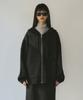 CITTA Everyday Wool Hooded Zip-Up Knit_Ctk209(Black)