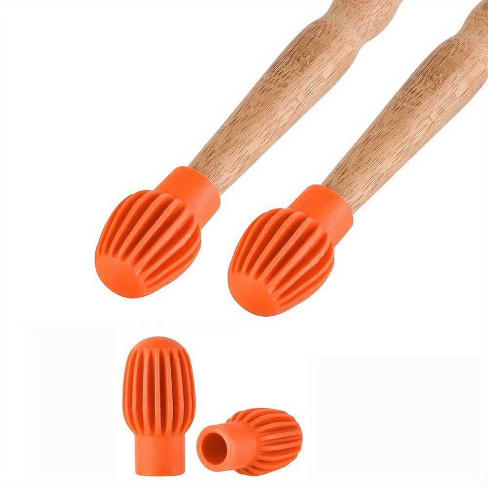 2PCS Drumstick Mute Silicone Drumstick Practice Tips Drumstick Head Rubber Sleeve For Quiet Drum Practice