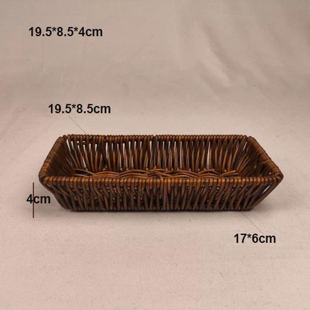 Hardness Rattan Wicker Woven Serving Baskets Handwoven 6 Styles Drain Chopstick Fork Spoon Holder Household Rattan Basket