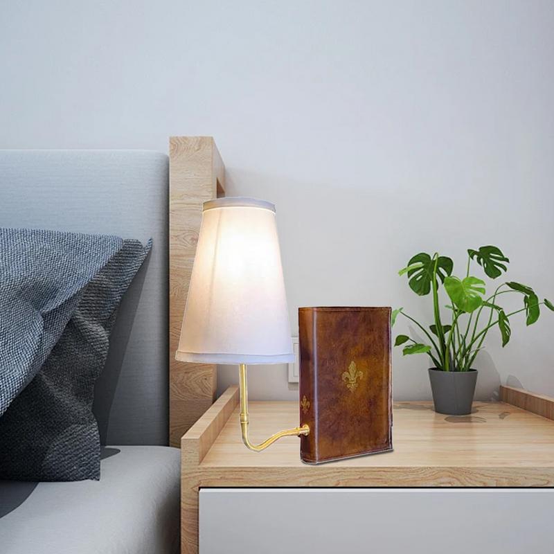Literaturbuch Lampe Vintage Tischlampe Bücherregal Licht Einzigartige Dekorationsregal Lampe für Wohnzimmer Heimdekor Anhänger