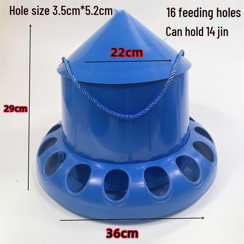 Poultry Anti-Scatter & Splash Automatic Feeder/Dispenser for Chickens, Ducks, Geese, and Quails