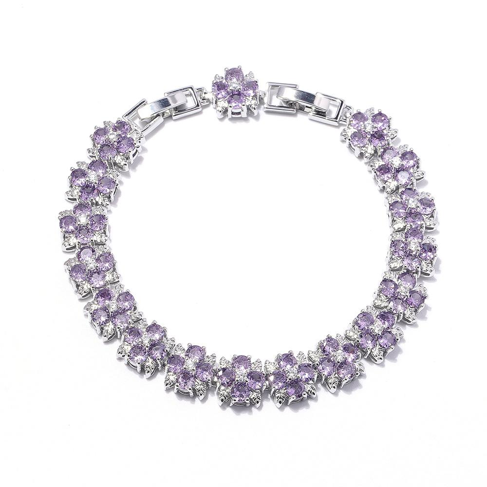 The Cross Plum Blossom Zircon Bracelet Does Not Fade, And The Multi-Color Jewelry Full Of Diamonds Is Optional.
