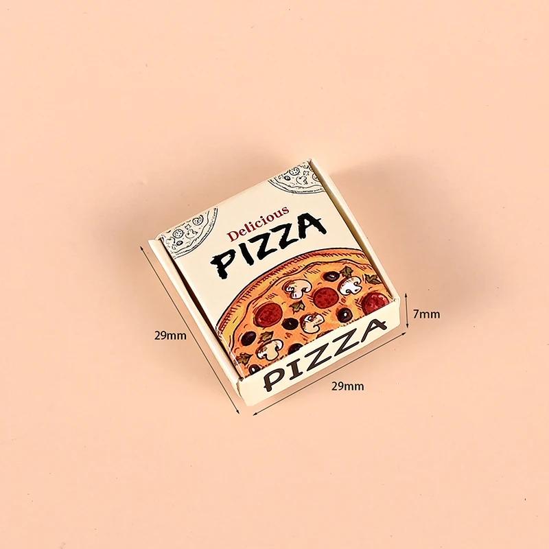 6pcs Dollhouse Miniature Pizza Or Packing Box Model Kitchen Food Decor Toy Doll House Accessories