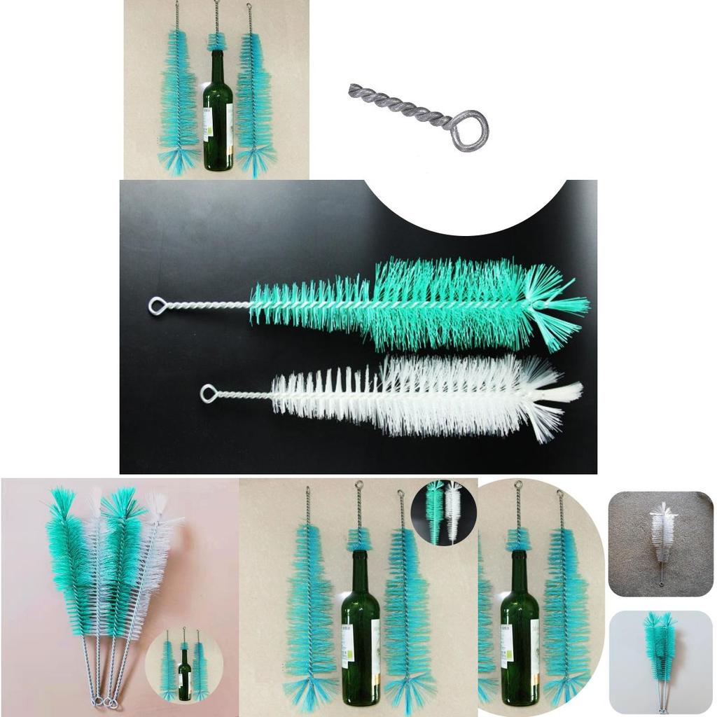 Versatile Bottle Cleaning Brush With Sturdy Nylon Bristles Ideal For Wine Beer And Milk Bottles Long Handle