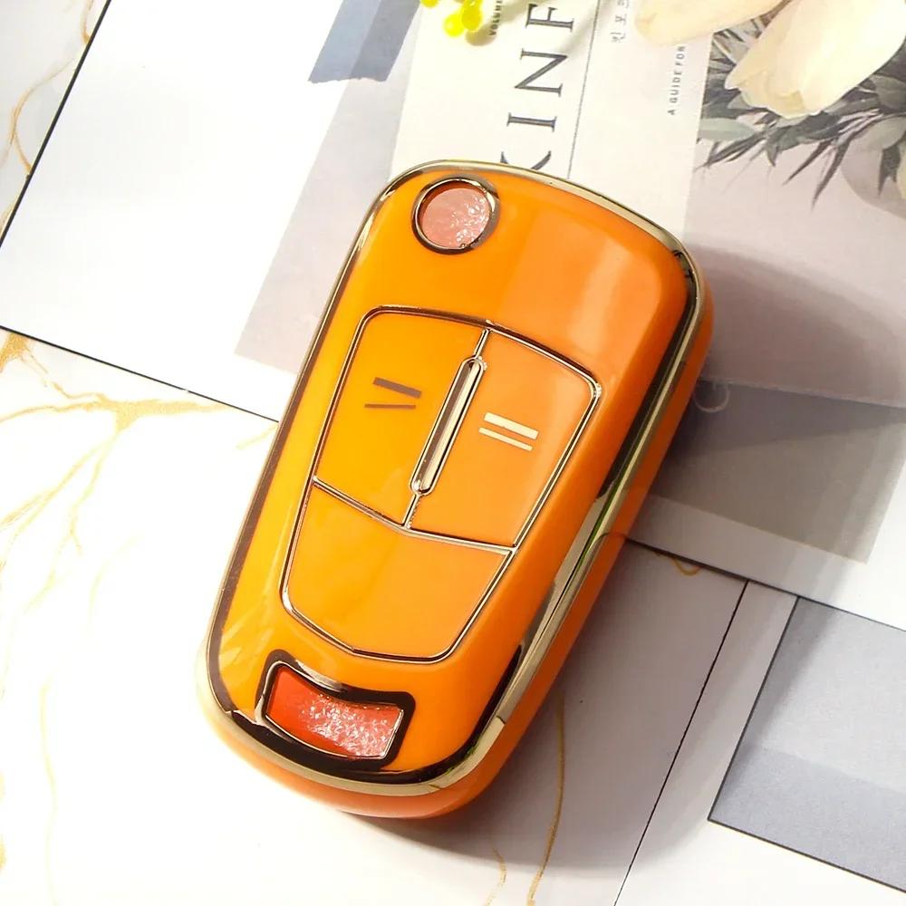 KEYYOU 1 STÜCK Staubdichtes TPU Auto Schlüsselhülle für Opel Vauxhall Astra H Corsa D Vectra C Zafira Astra Vectra Signum 2/3 Tasten