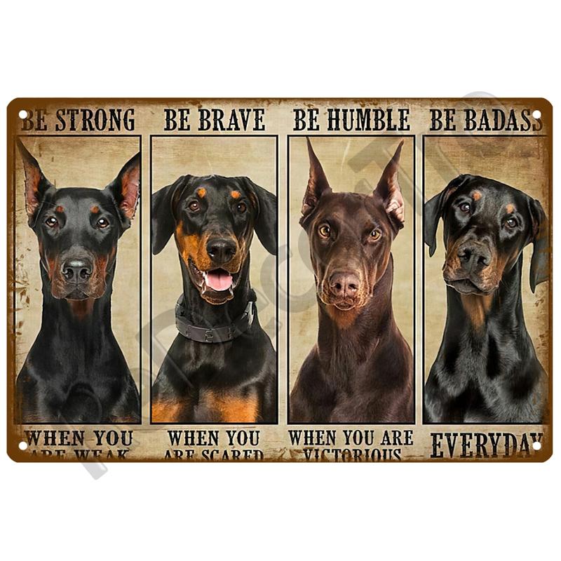 Metal Sign Home Decor Cat Dog Tin Sign Vintage Style Metal Wall Stickers Tin Plaque Retro Metal Poster Metal Plate For Man Cave