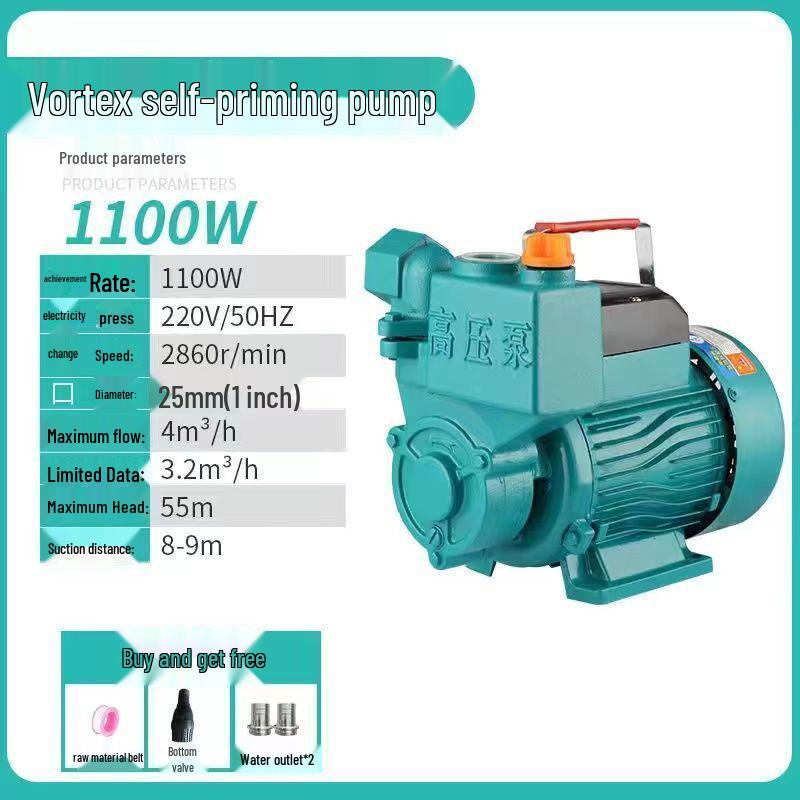 220V Self-Priming Water Booster Pump for Home and Well Systems