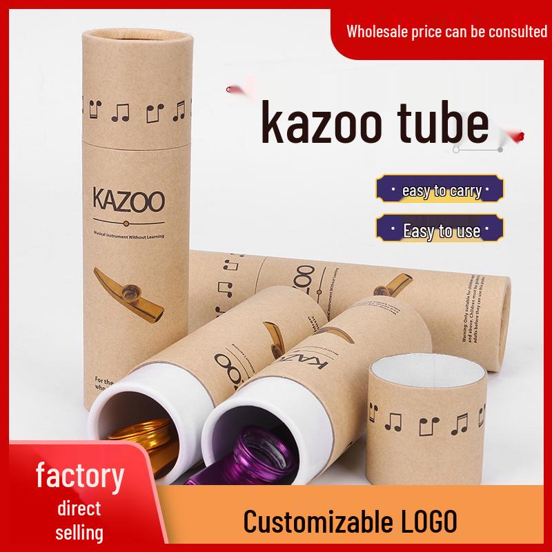 Kazoo Paper Tube: Portable Metal Kazoo for Beginners, Mouth-Blown Musical Instrument