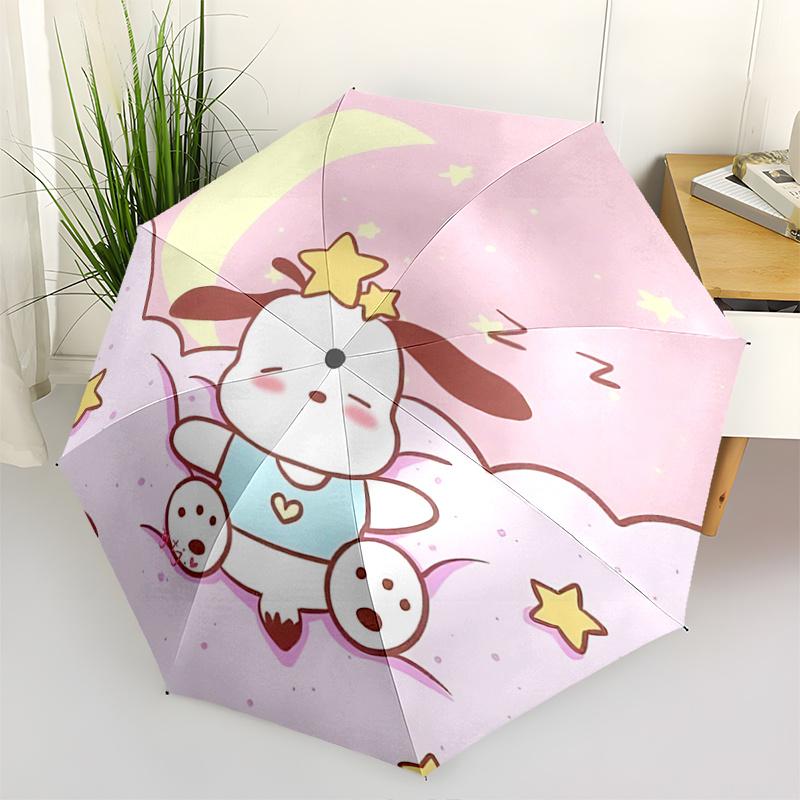 

1pc Starry Night Dreams: Cute Cartoon Character Umbrella - Automatic Opening & Closing, Foldable Design, Outdoor Use, Festival Gift for Fans, Traveler
