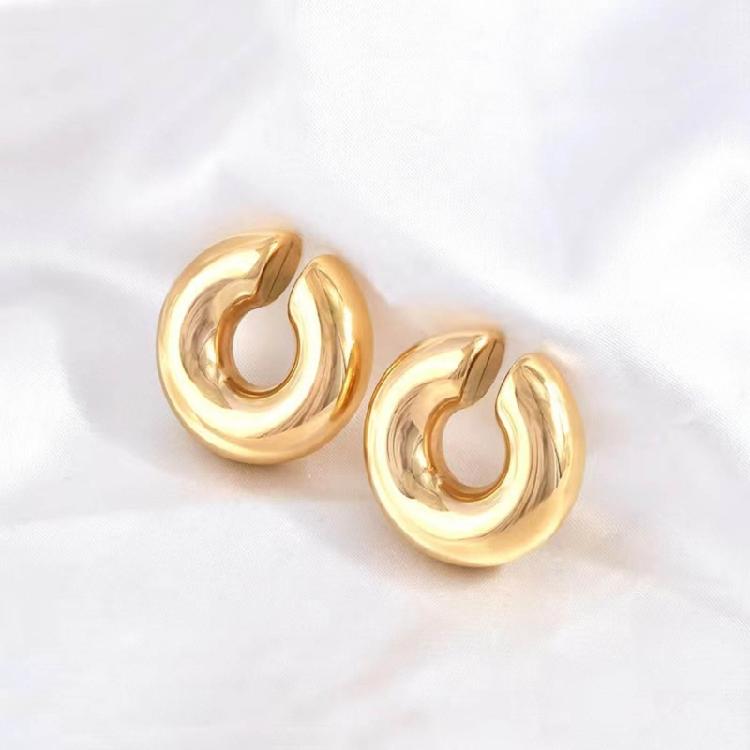 Chic Cartilage Cuff Earring Gold/Silver Ear Clip Unisex Statement Ear Adornments