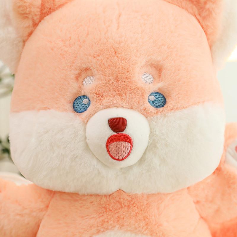 New cute beckoning series plush toy rabbit cat throw pillow children soothing fox cushion scratching machine doll gift
